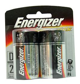 ENERGIZER MAX BATTERIES D LR20 PACK OF 2